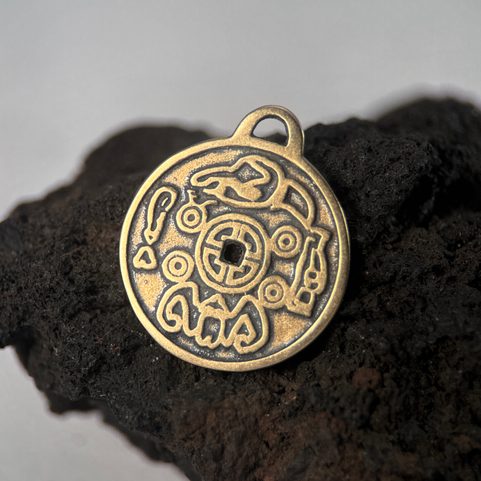 MONEY AMULET, BRONZE PENDANT