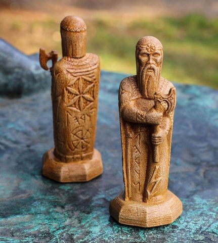 PERUN, GOD OF THUNDER, SLAVIC STATUE