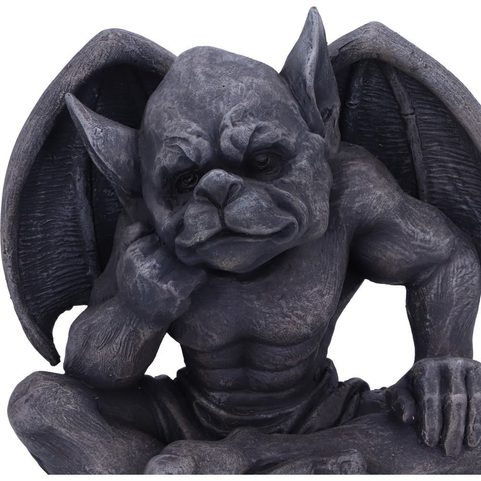 LAVERNE DARK BLACK GROTESQUE GARGOYLE FIGURINE