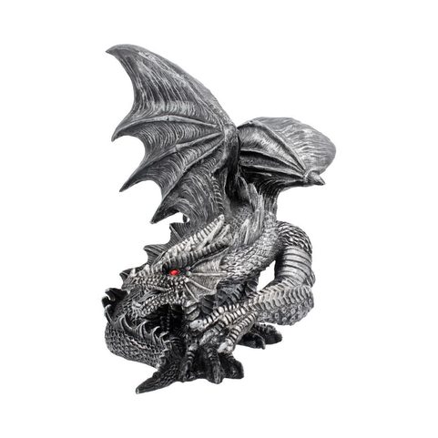 OBSIDIAN DRAGON FIGURINE 25CM