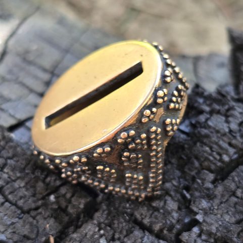 KNIFE GUARD - VIKING KNIFE BOLSTER, BRONZE