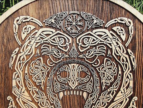 BERSERKER WALL DECORATION 45CM OAK