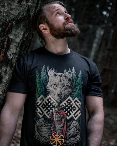 WOLF WARRIOR - T-SHIRT, COLORÉ
