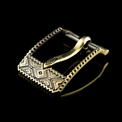 BAYUROK, BELT BUCKLE, BRASS - RECTANGULAR
