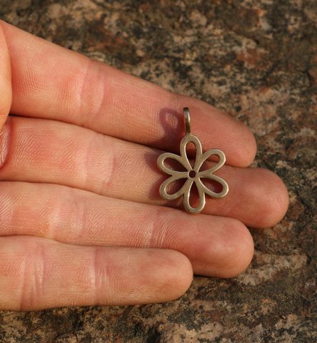FLOWER, BRONZE PENDANT