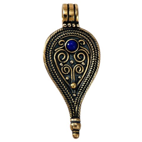 ROMAN PENDANT, II. CENTURY, BRONZE LAPIS LAZULI