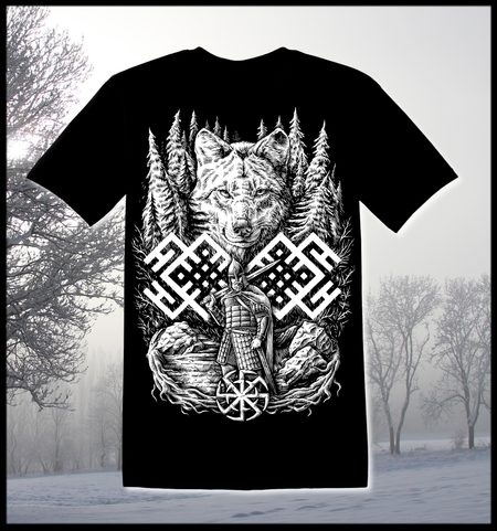 WOLF WARRIOR, SLAVIC T-SHIRT