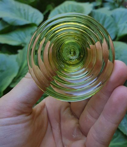 RUM GLASS, GREEN FOREST GLASS