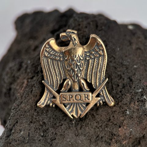 AQUILA, RÖMISCHER ADLER SPQR, BRONZE, GÜRTEL NIETE