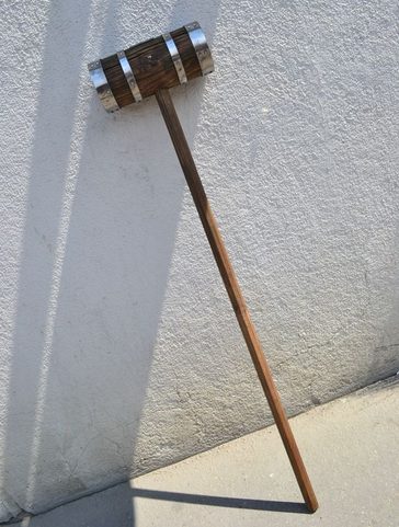HEAVY WAR MALLET, WOODEN
