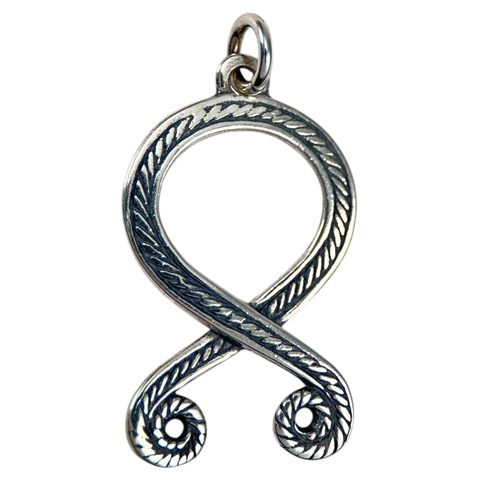 TROLL CROSS, ODAL RUNE, PENDANT, STERLING SILVER