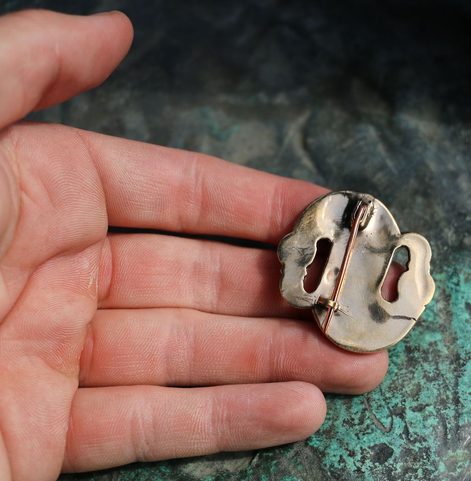 LANGOBARDIC S-SHAPED BROOCH, BRONZE, REPRODUCTION