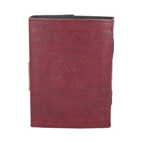 TREE OF LIFE, LEATHER NOTEBOOK WITH LOCK