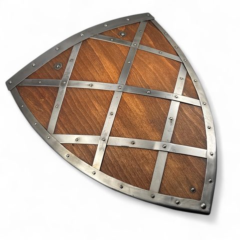BOUCLIER MÉDIÉVAL EN BOIS, COMBAT