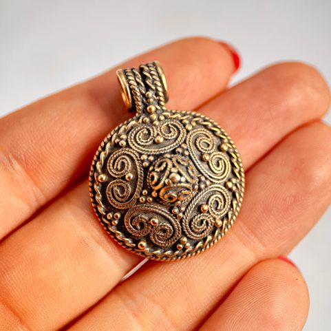 WIKINGER-ANHÄNGER, STORA RYK, FÄRGELANDA, SCHWEDEN, BRONZE