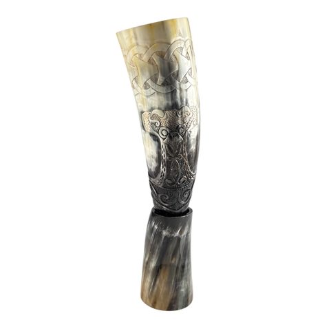MJÖLLNIR, DECORATED VIKING HORN