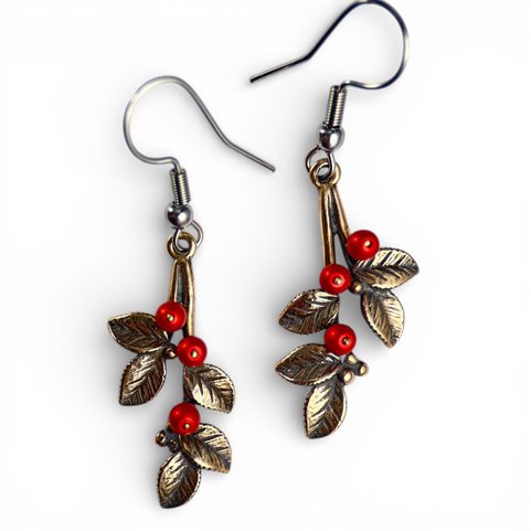 CANNEBERGES, BOUCLES D'OREILLES, BRONZE
