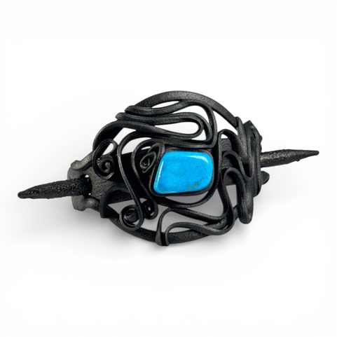 BROCHE POUR CHEVEUX AVEC TURQUOISE