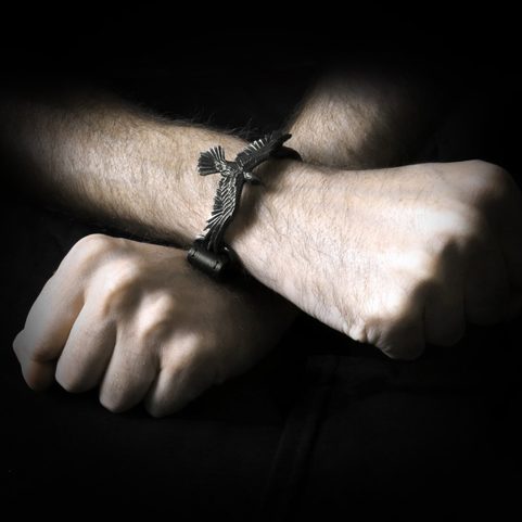 BLACK CONSORT, BRACELET WITH CROW, ALCHEMY ENGLAND