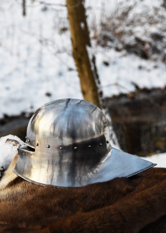 GERMAN SALLET, CA. 1480, MEDIEVAL HELMET