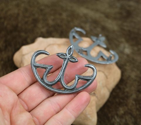 METAL FITTING FOR MEDIEVAL POUCH, 1 PIECE