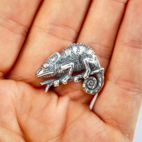 CHAMELEON, STERLING SILVER PENDANT