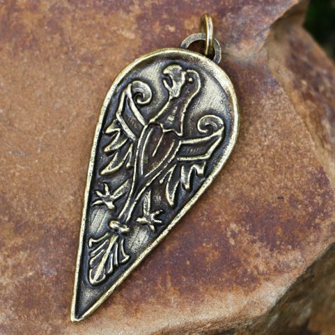 EAGLE ON ALMOND SHIELD, ZINC OLD BRASS