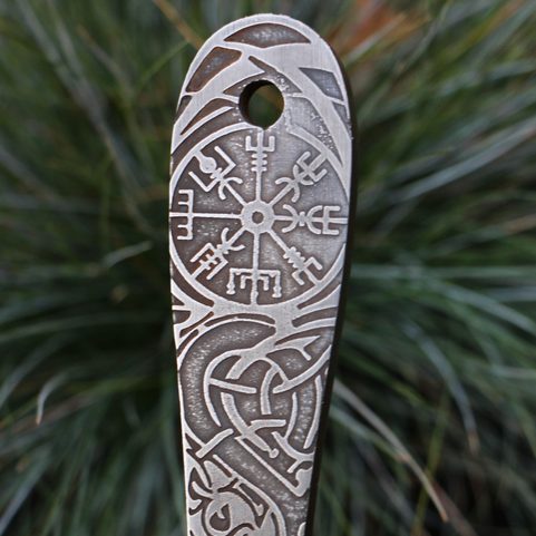 VENGEANCE ETCHED THROWING KNIFE WITH VEGVÍSIR - 1 PIECE