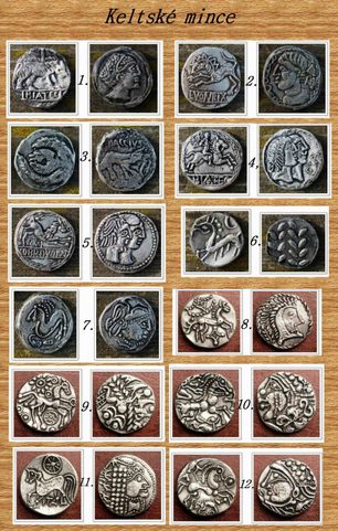 SET OF 12 IRON AGE COINS, CELTIC COINS, REPLICAS