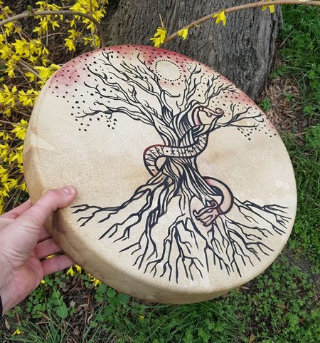 YGGDRASIL, SHAMANIC FRAME DRUM 40 CM