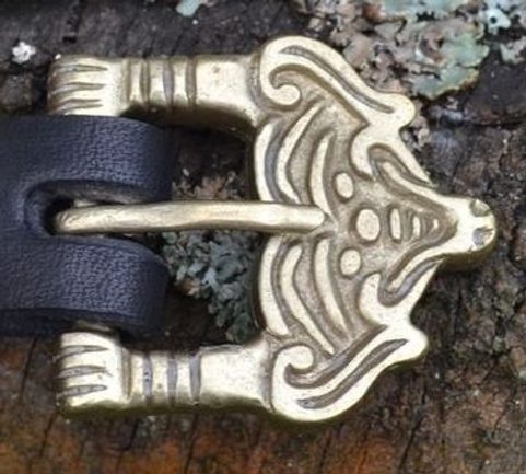 VIKING BUCKLE, STYLE BORRE, PEWTER