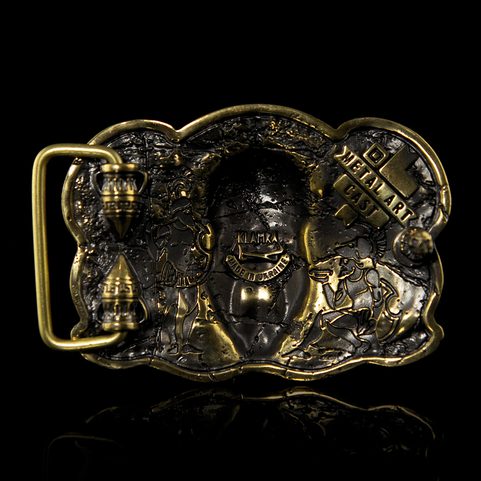 SPARTAN, WARRIORS, BELT BUCKLE, BRASS