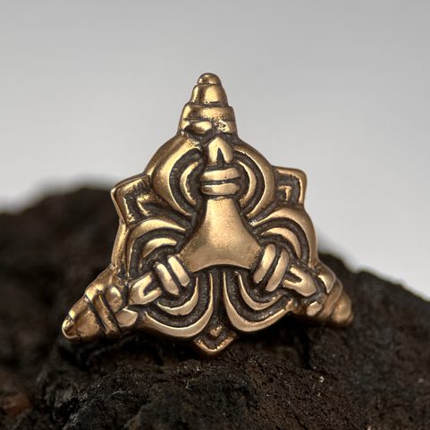 VIKING BELT STUD, BORRE, BRONZE