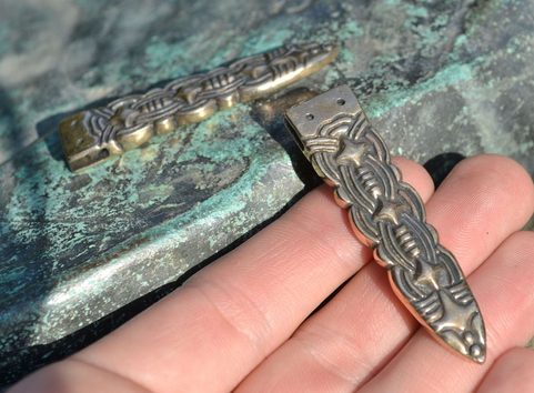 BRONZE STRAP END, BORRE, NORWAY