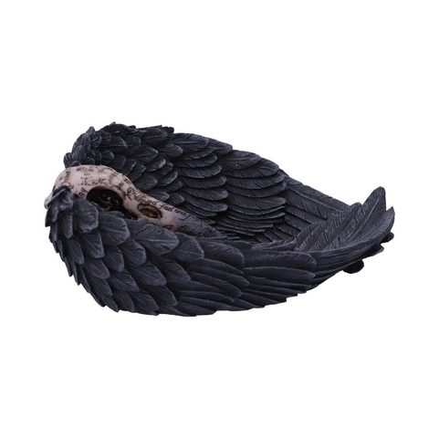 EDGAR ALLEN POE'S NEVERMORE RAVEN SKULL TRINKET HOLDER JEWELLERY DISH