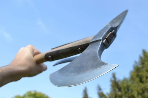 FRENCH NAVY BOARDING AXE, EXACT REPLICA, 1830 - 1860