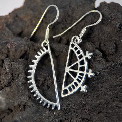 BEAIVI ET MANO - SOLEIL ET LUNE, BOUCLES D'OREILLES SAMI, ARGENT