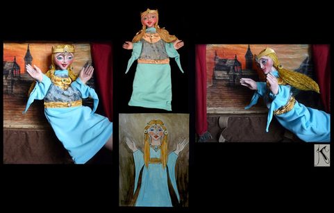 PRINCESS, WOODEN MARIONETTE