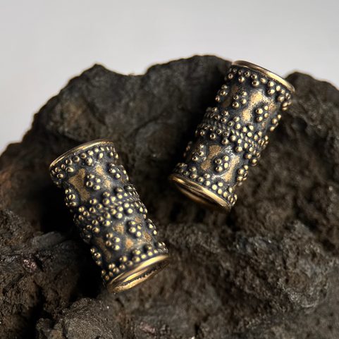 PERLE DE BARBE - VIKING, 7 MM DE DIAMÈTRE, BRONZE