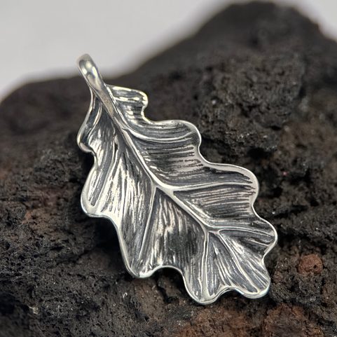 FEUILLE DE CHÊNE, PENDENTIF, ARGENT 925