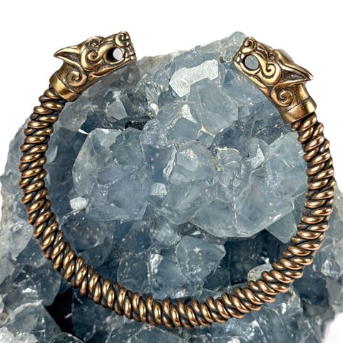 WOLF FENRIR, TWISTED BRACELET, BRONZE