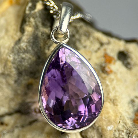 LYRA, SILVER PENDANT, AMETHYST AG 925/1000 XL STONE