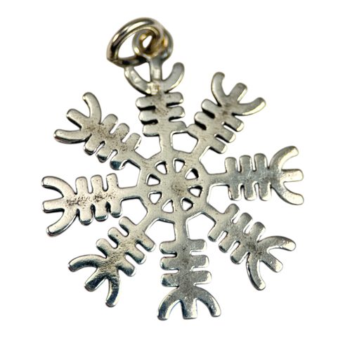AEGISHJALMUR, ISLÄNDISCHE MAGISCHE RUNE, AMULETT, SILBER 925