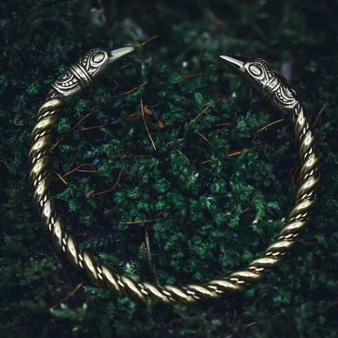 VIKING CROW, MAMMEN, RAVEN, BRACELET, BRASS