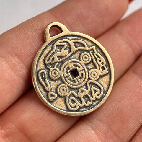 MONEY AMULET, BRONZE PENDANT