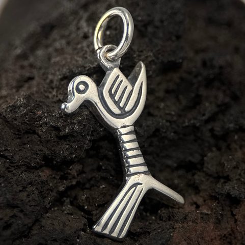 CANARD, PENDENTIF DE STYLE EUROPE DE L'EST, ARGENT 925/1000
