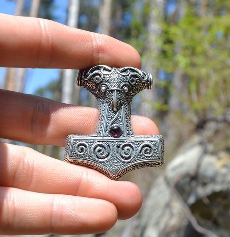 BIG THOR HAMMER FROM SKANE - SWEDEN, AG 925