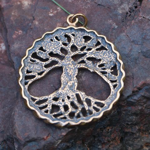 OAK SACRED TREE OF LIFE PENDANT BRONZE