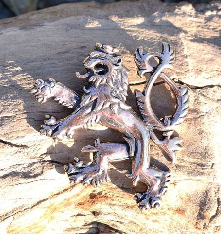 DOUBLE-TAILED LION, SYMBOL OF BOHEMIA, BRONZE, PENDANT