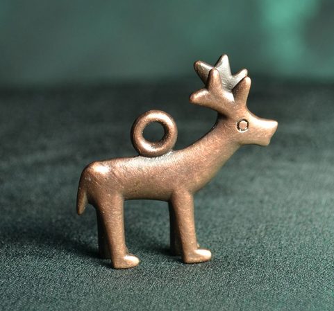 CELTIC STAG PENDANT, LA TENE, OPPIDUM STRADONICE, REPLICA, TIN